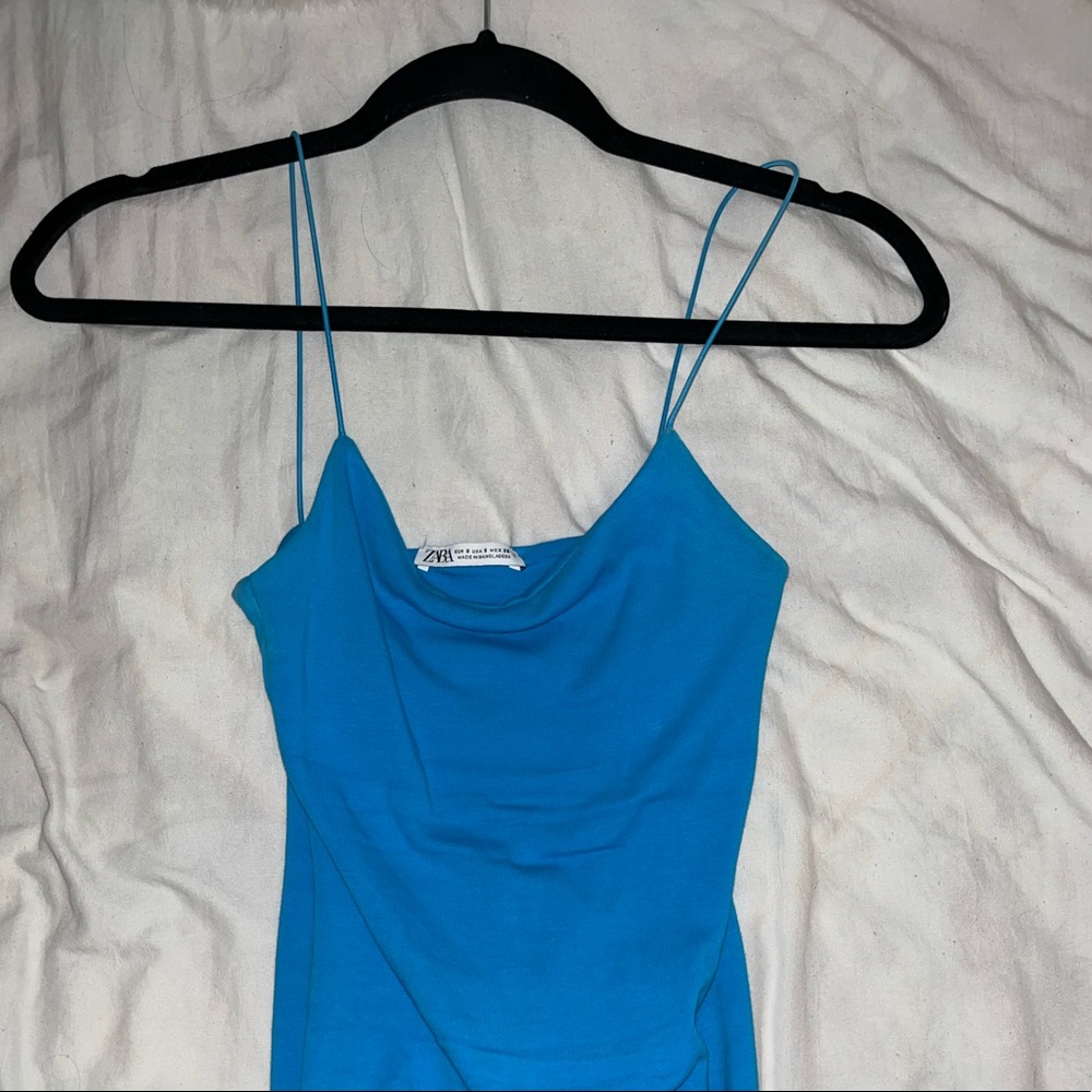 zara blue dress